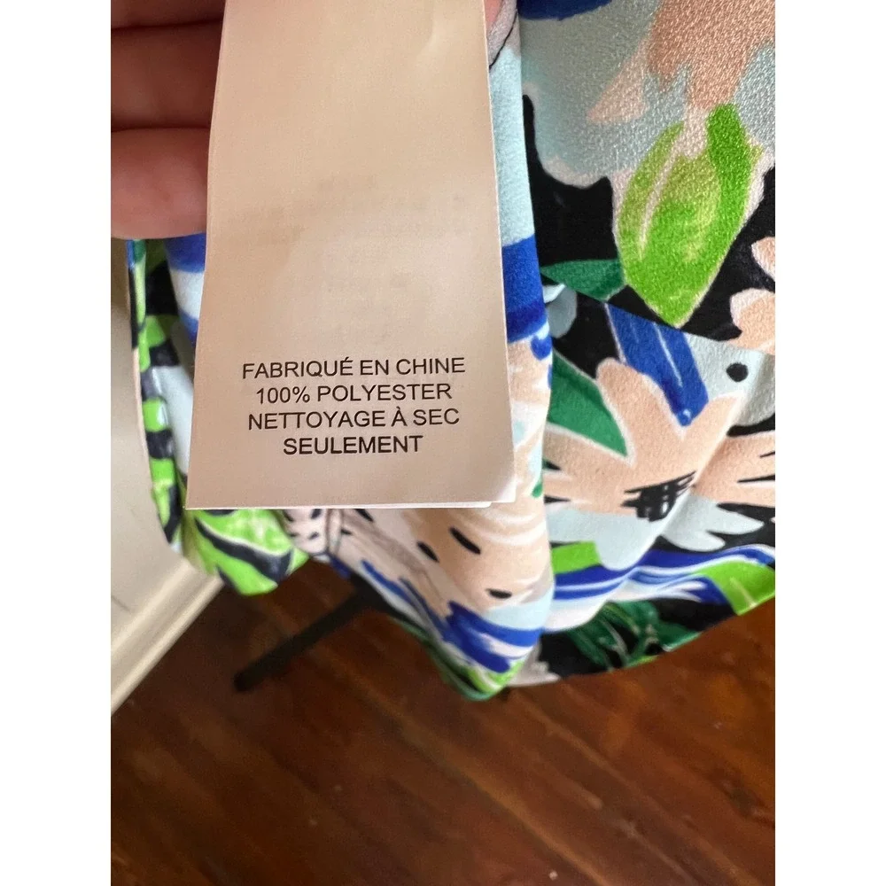Kate Spade NewYork Full Bloom Floral Flutter Sleeve Tie Waist Mini Dress size 14 - Picture 11 of 12